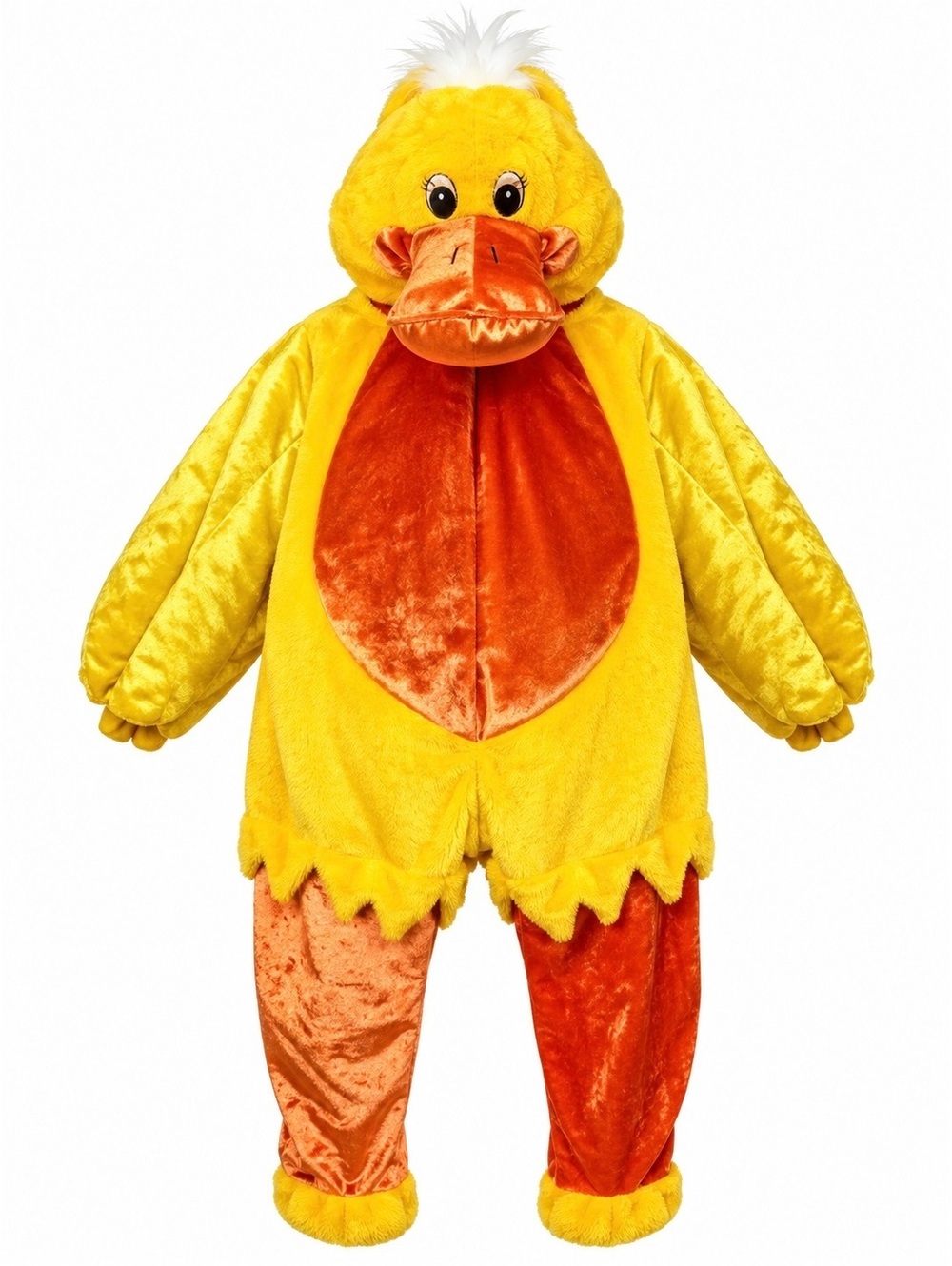 Celebration Halloween Plush Duck Costume Kids Large Yellow Orange Full Body